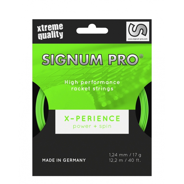 Signum Pro Tennissaite X-Perience (Haltbarkeit+Spin) grün 12m Set